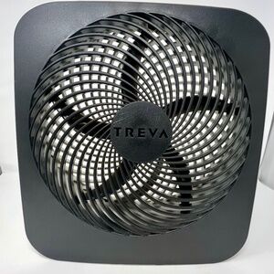 Treva Black 10 inch Battery Powered Portable 2 Speed Fan with Adapter